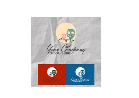 Youg owls Stock Illustration