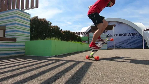Young active skater making flip trick Stock Footage 125418505