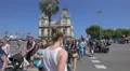 Young adults near the Port of Barcelona building 4k or 4k+ Resolution