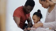 Young African American Family At Home Play With Her Daughter Stock Footage