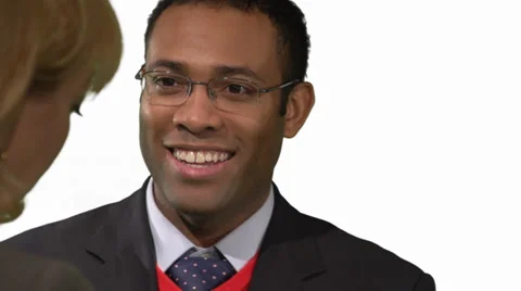 Young African American man in an interview Stock Footage 34663177