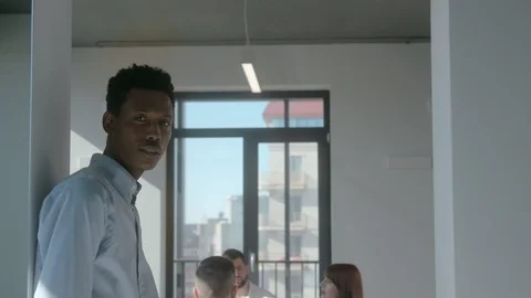 Young African-american manager of large financial company Video stock 128324853