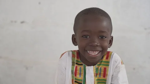 Young African Boy Smiling Stock Footage 98633601