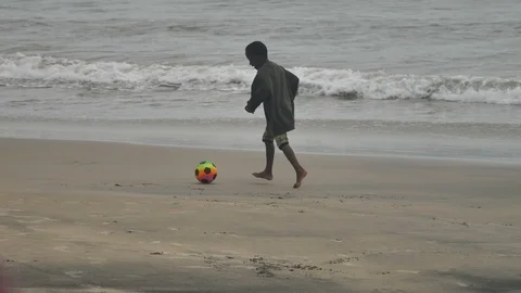 Young African Children Playing Football ... | Stock Video | Pond5