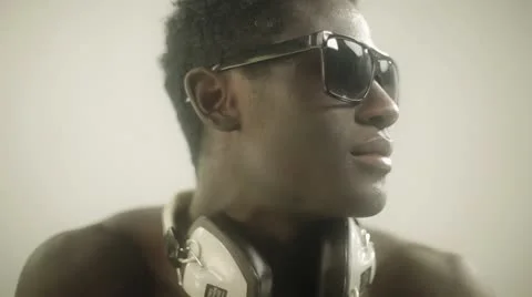 Young african cool disco guy Video stock 11839020