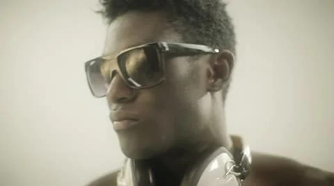 Young african cool disco guy Video stock 11840190