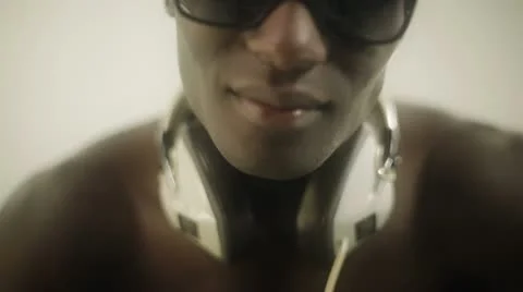 Young african cool disco guy Stock Footage 11843557