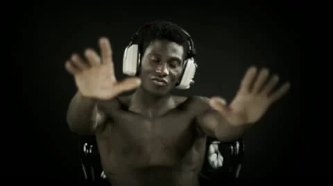 Young african cool disco guy Stock Footage 11845320