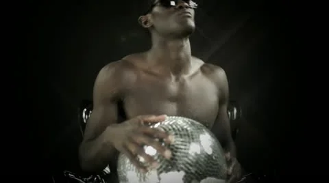 Young african cool disco guy Stock Footage 11845747