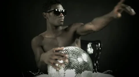 Young african cool disco guy Video stock 11846576