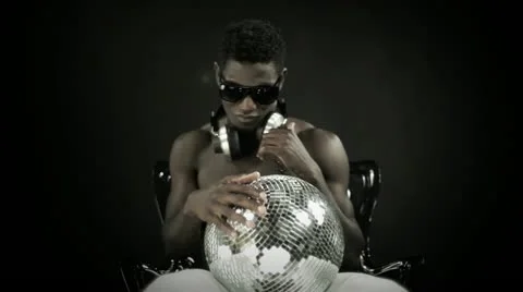 Young african cool disco guy Stock Footage 11847130