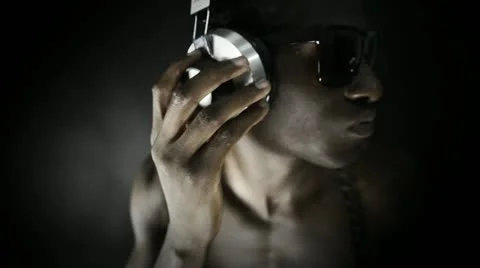 Young african cool disco guy Stock Footage 11849920