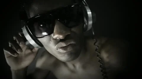 Young african cool disco guy Stock Footage 11850295