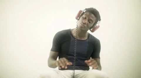 Young african cool disco guy Video stock 11851672