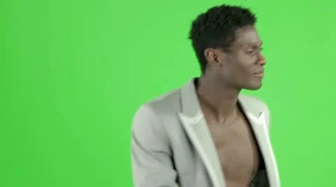 Young african cool disco guy Stock Footage 11852655
