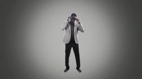 Young african cool disco guy Video stock 11854781