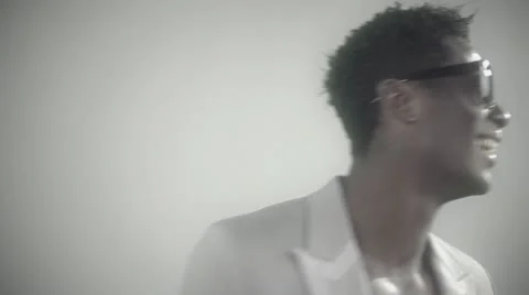 Young african cool disco guy Video stock 11855210