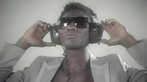 Young african cool disco guy Video stock 11855683