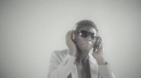 Young african cool disco guy Stock Footage 11856135