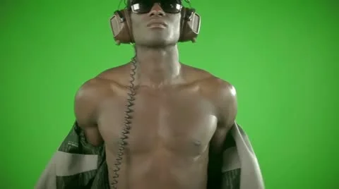 Young african cool disco guy Video stock 11857605