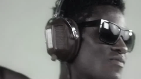Young african cool disco guy Video stock 11893440