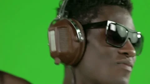 Young african cool disco guy Video stock 11893502