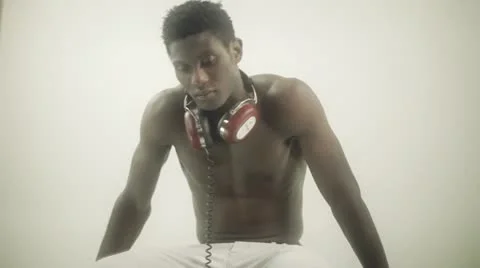 Young african cool disco guy Video stock 11895741