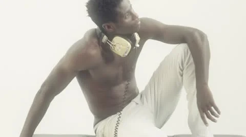 Young african cool disco guy Stock Footage 11896502