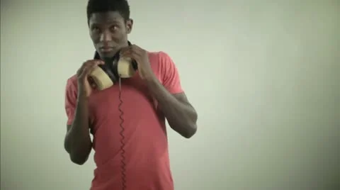 Young african cool disco guy Video stock 11897349