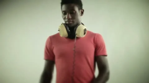 Young african cool disco guy Video stock 11899382