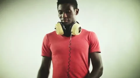 Young african cool disco guy Video stock 11899501