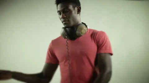 Young african cool disco guy Video stock 11899512