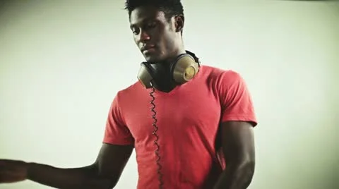 Young african cool disco guy Video stock 11899587