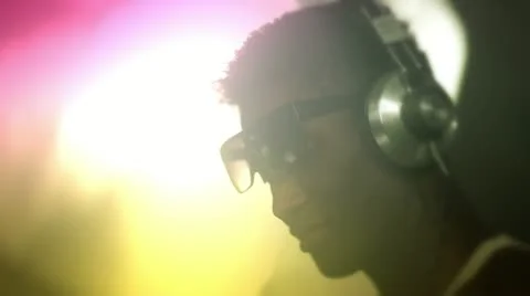 Young african cool disco guy Stock Footage 11910103