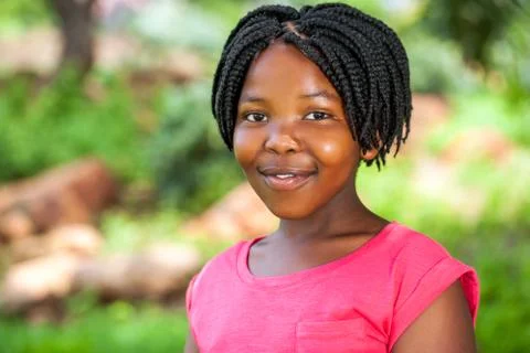 Young African girl with braids. Foto stock