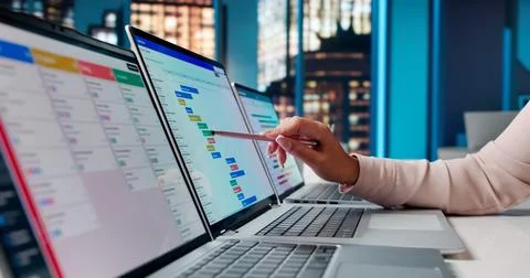 Young Agile Project Manager Updates Task List On Scrum Board Confidently. Stock Photos