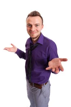 Young amazed man. Stock Photos