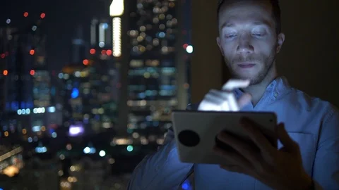 Young Ambitious advisor consultant using mobile screen computer chatting Stock Footage 103591538