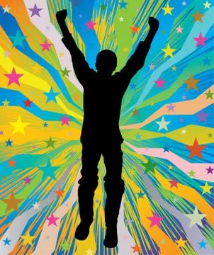 Young and happy Stock Illustration