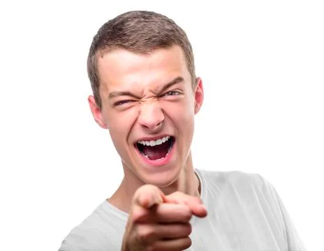 Young angry man. Stock Photos
