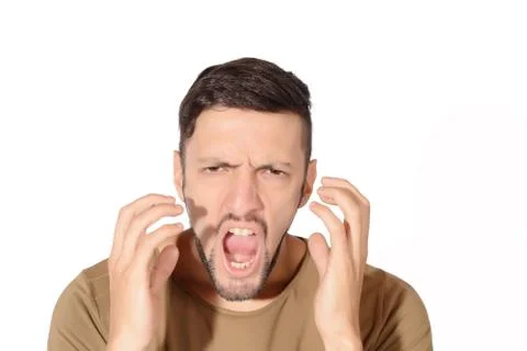 Young angry man. Stock Photos