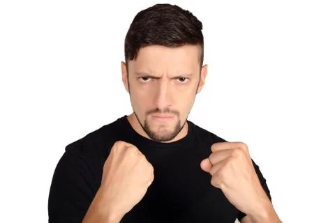 Young angry man. Stock Photos