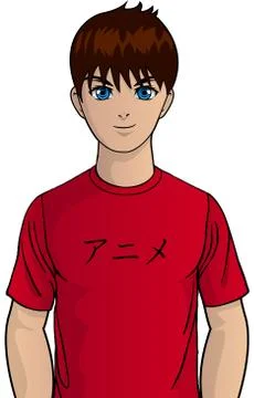 Young Anime Boy Stock Illustration