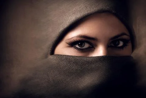 Young arabian woman in hijab. Toning Stock Photos