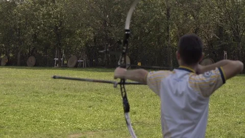 Young Archer Shooting Stock Footage 83161424