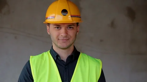 Young Architect Engineer smiling on camera Video stock 129443537
