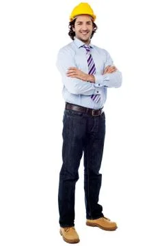 Young architect posing confidently Stock Photos