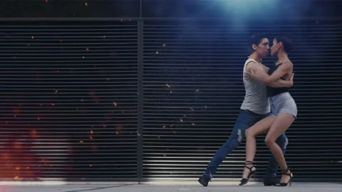 Young argentine couple dancing Tango argentino in the streets of Buenos Aires Ar Stock Footage 170323502