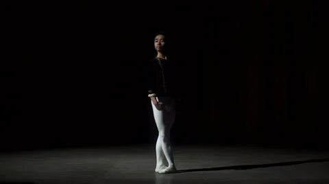 Young Asian Ballet Dancer Posing Video stock 68186580