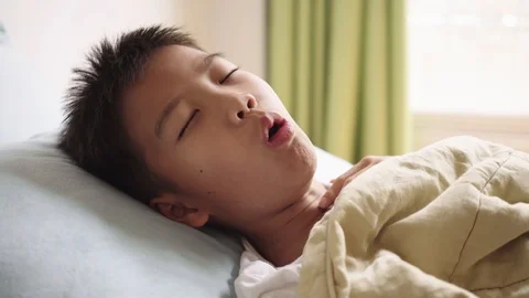 Young Asian boy getting sick Stock-Footage 104330126